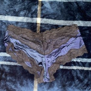 Blue silky panties